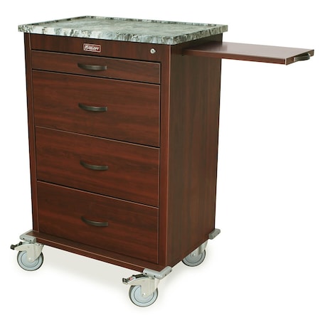 Wood Vinyl Wrapped Carts 4 Drawer Wood Vinyl 360 Punch Card Capacity Medication Cart WV360PC